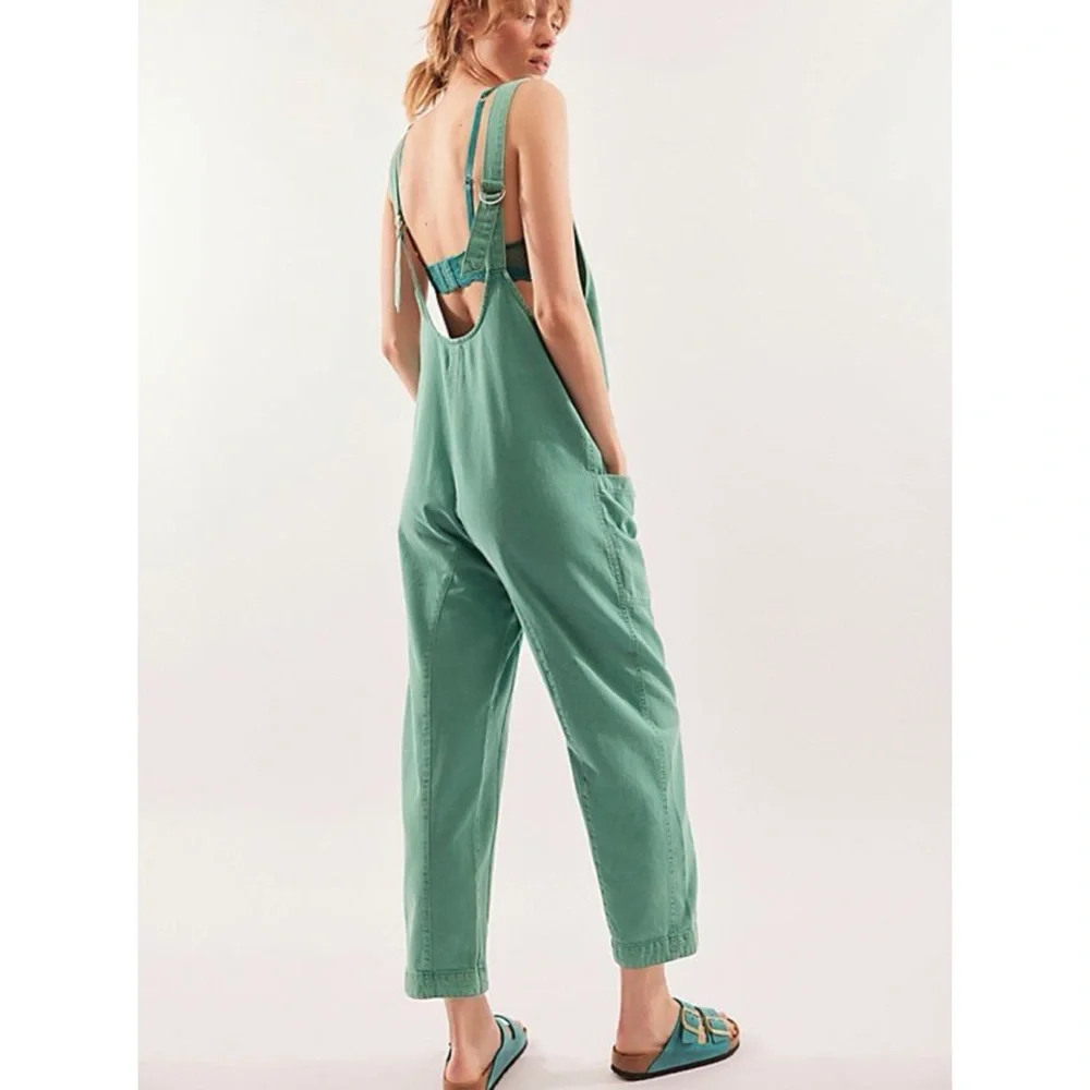 Free People High Roller Green Jumpsuit - Picture 2 of 6